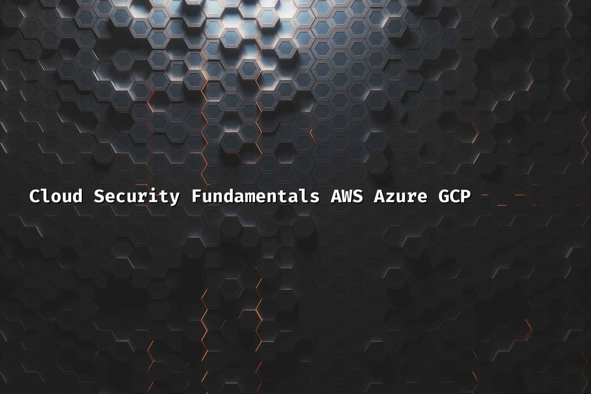 Cloud Security Fundamentals AWS Azure GCP